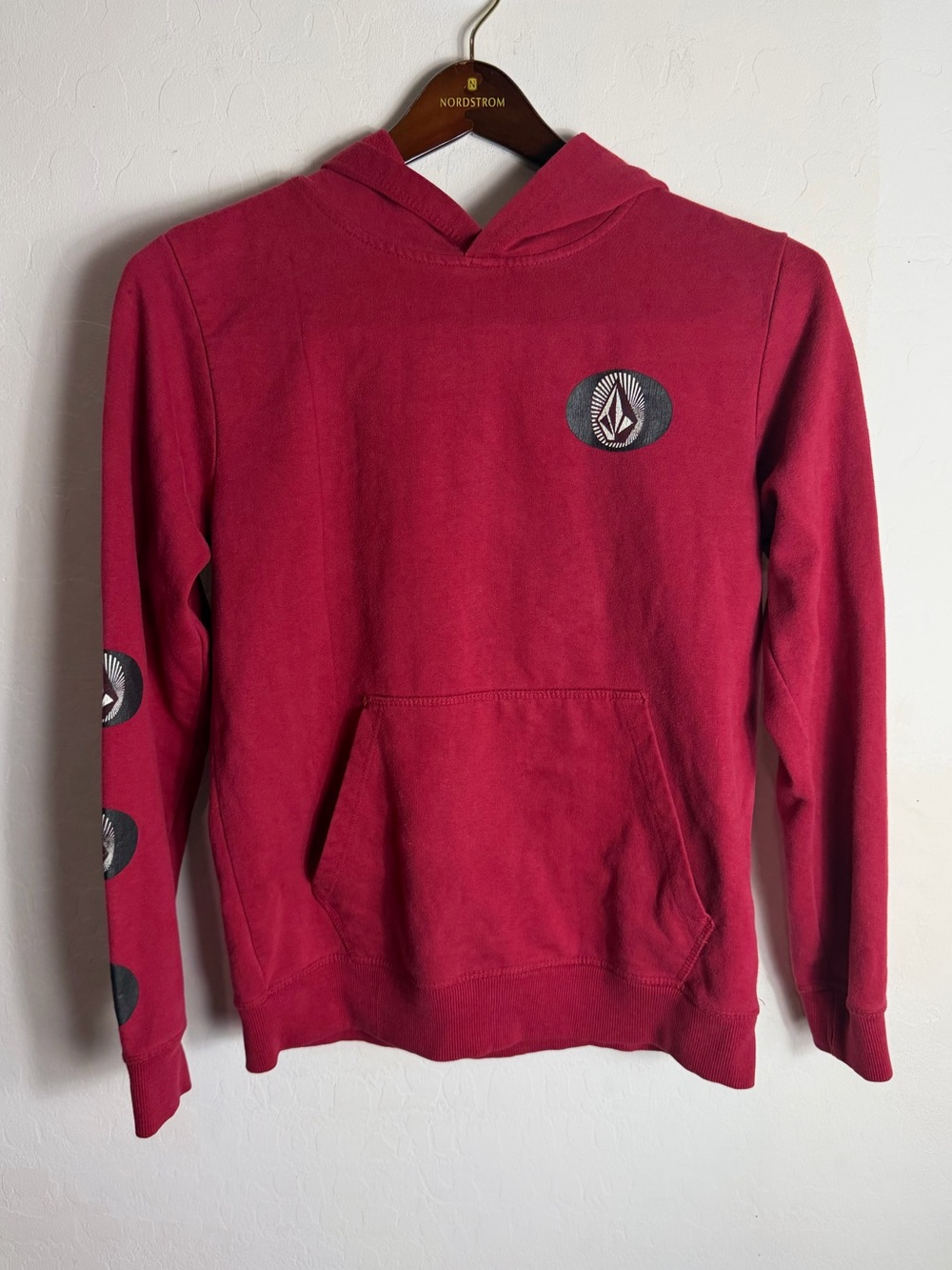 Volcom boys Crimson Red Pullover Hoodie